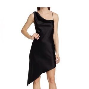 Alice + Olivia Black Asymmetrical Dress